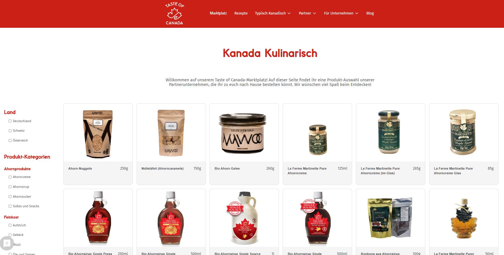 Taste of Canada Campaign in German-speaking markets